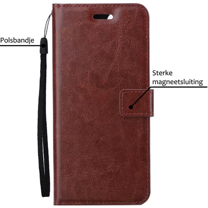 Forterra iPhone 15 Pro Hoesje Bookcase Cover met Kaarthouder - Bruin