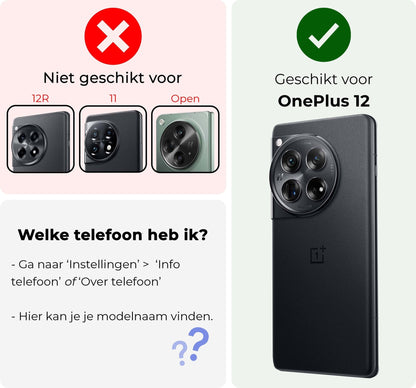 Forterra OnePlus 12 Hoesje Siliconen Backcover Lichtgewicht - Transparant