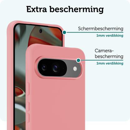 Forterra Google Pixel 10 Hoesje Siliconen Backcover Lichtgewicht - Lichtroze