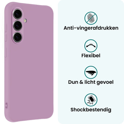 Forterra Samsung S25 FE Hoesje Siliconen Backcover Lichtgewicht - Lila