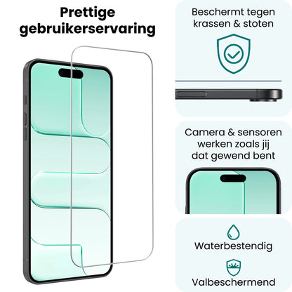 Forterra iPhone Air Screenprotector Gehard Glas - Volledige dekking