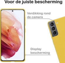 Forterra Samsung S21 Plus Hoesje Siliconen Backcover Lichtgewicht - Geel