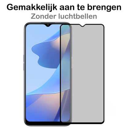 Forterra OPPO A16 Screenprotector Gehard Glas - Privacy