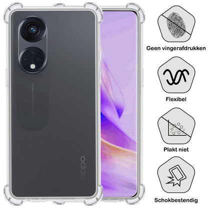 Forterra OPPO Reno 8T 4G Hoesje Shockproof Backcover Siliconen - Transparant