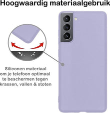 Forterra Samsung S21 Hoesje Siliconen Backcover Lichtgewicht - Lila