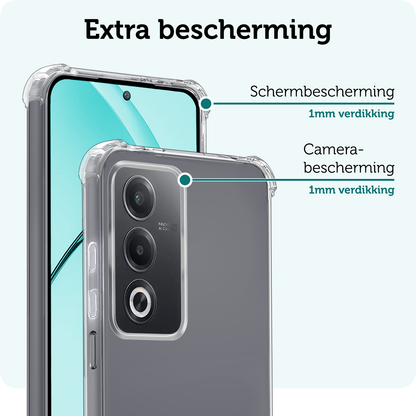 Forterra OPPO A80 Hoesje Shockproof Backcover Siliconen - Transparant