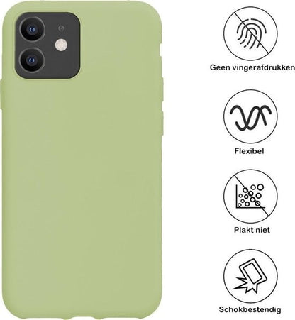 Forterra iPhone 11 Hoesje Siliconen Backcover Lichtgewicht - Groen