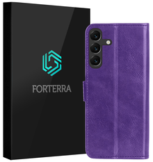 Forterra Samsung A16 Hoesje Bookcase Cover met Kaarthouder - Paars