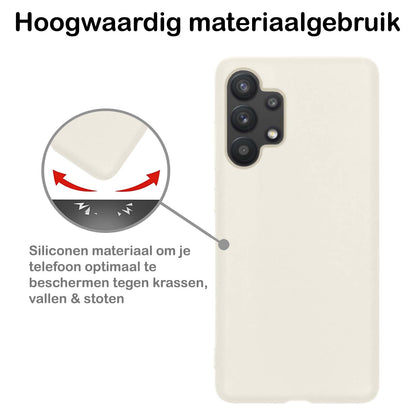 Forterra Samsung A13 4G Hoesje Siliconen Backcover Lichtgewicht - Wit