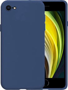 Forterra iPhone SE 2020 Hoesje Siliconen Backcover Lichtgewicht - Donkerblauw