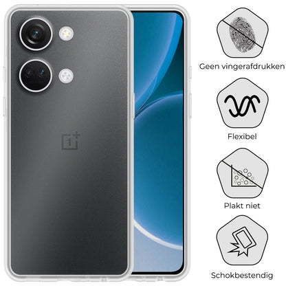 Forterra OnePlus Nord 3 Hoesje Siliconen Backcover Lichtgewicht - Transparant