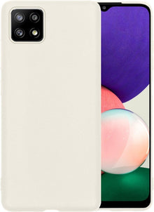 Forterra Samsung A22 5G Hoesje Siliconen Backcover Lichtgewicht - Wit