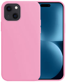 Forterra iPhone 15 Plus Hoesje Siliconen Backcover Lichtgewicht - Lichtroze
