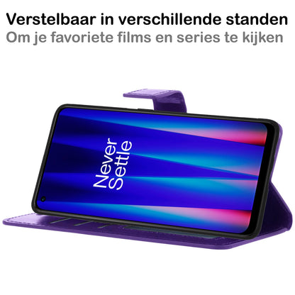 Forterra OnePlus Nord CE 2 Lite Hoesje Bookcase Cover met Kaarthouder - Paars
