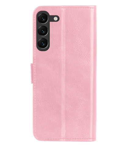 Forterra Samsung S23 Plus Hoesje Bookcase Cover met Kaarthouder - Lichtroze