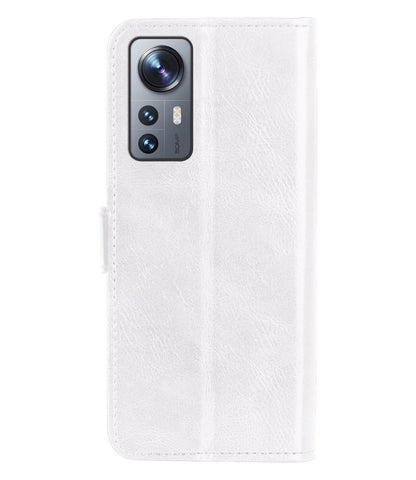 Forterra Xiaomi 12X Hoesje Bookcase Cover met Kaarthouder - Wit