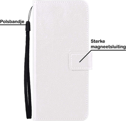Forterra Samsung A72 5G Hoesje Bookcase Cover met Kaarthouder - Wit