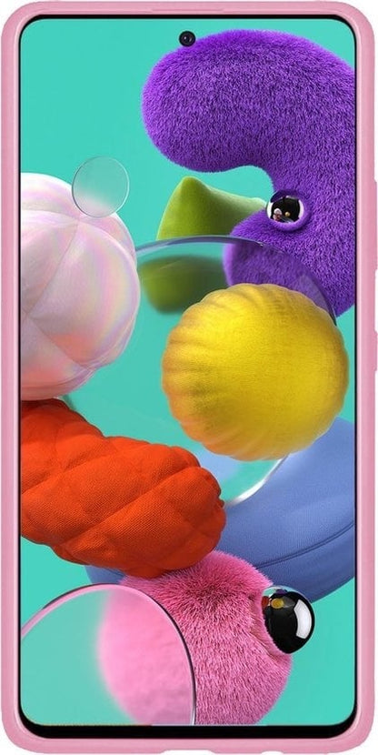 Forterra Samsung A51 Hoesje Siliconen Backcover Lichtgewicht - Roze