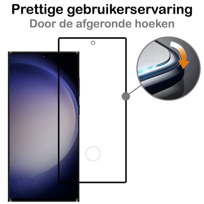 Forterra Samsung S23 Ultra Screenprotector Gehard Glas - Full Screen
