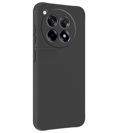 Forterra OnePlus 12R Hoesje Siliconen Backcover Lichtgewicht - Zwart