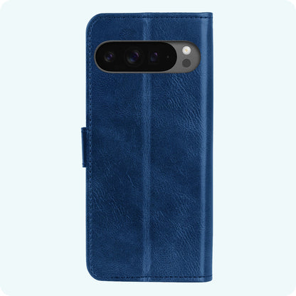 Forterra Google Pixel 9 Pro Hoesje Bookcase Cover met Kaarthouder - Donkerblauw