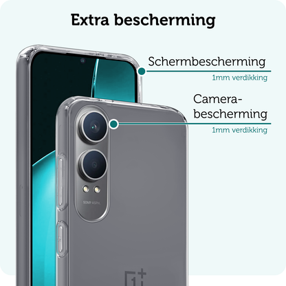 Forterra OnePlus Nord CE 4 Lite Hoesje Siliconen Backcover Lichtgewicht - Transparant