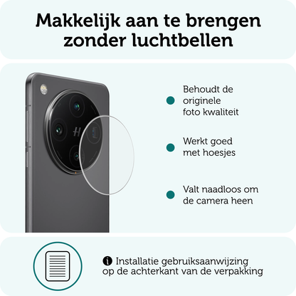 Forterra OPPO Find X8 Camera Screenprotector Gehard Glas