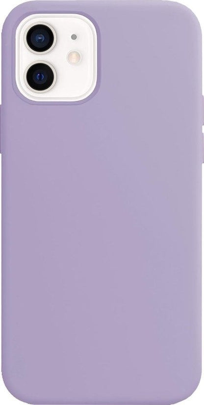 Forterra iPhone 12 Hoesje Siliconen Backcover Lichtgewicht - Lila