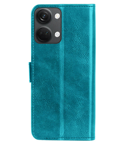 Forterra OnePlus Nord 3 Hoesje Bookcase Cover met Kaarthouder - Turquoise