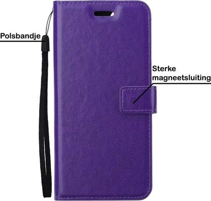 Forterra Samsung S21 Hoesje Bookcase Cover met Kaarthouder - Paars