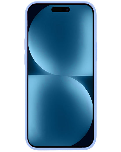 Forterra iPhone 15 Pro Max Hoesje Siliconen Backcover Lichtgewicht - Lichtblauw