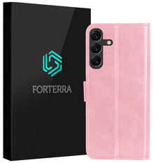 Forterra Samsung A16 Hoesje Bookcase Cover met Kaarthouder - Lichtroze