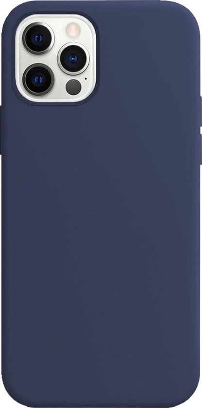 Forterra iPhone 12 Pro Max Hoesje Siliconen Backcover Lichtgewicht - Donkerblauw