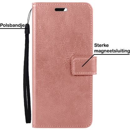 Forterra Samsung A53 Hoesje Bookcase Cover met Kaarthouder - Rosé goud