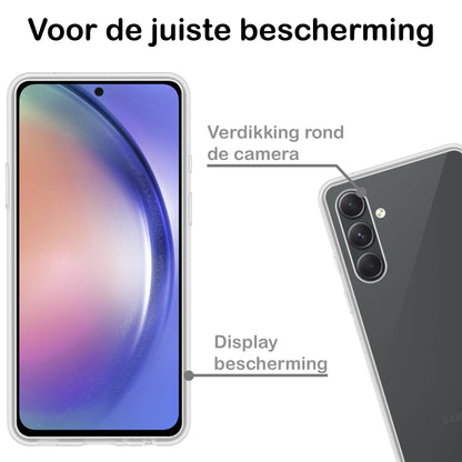 Forterra Samsung A54 Hoesje Siliconen Backcover Lichtgewicht - Transparant