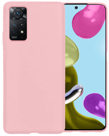 Forterra Xiaomi Redmi Note 11 Hoesje Siliconen Backcover Lichtgewicht - Lichtroze