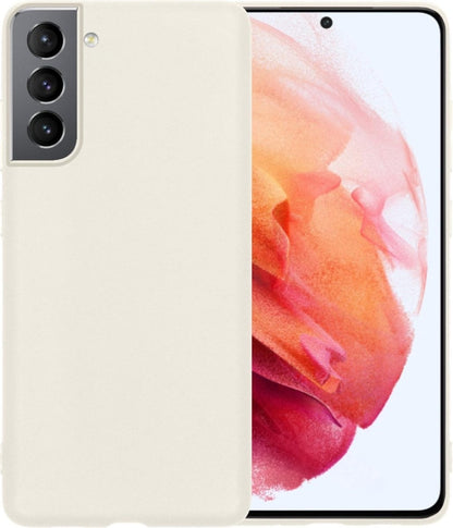 Forterra Samsung S21 Plus Hoesje Siliconen Backcover Lichtgewicht - Wit