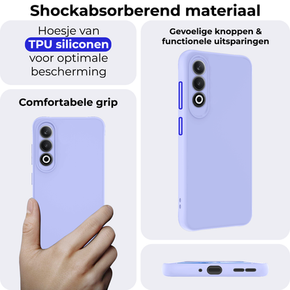 Forterra OnePlus Nord CE 4 Hoesje Siliconen Backcover Lichtgewicht - Lichtblauw