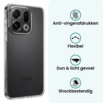 Forterra OPPO Find X9 Hoesje Siliconen Backcover Lichtgewicht - Transparant