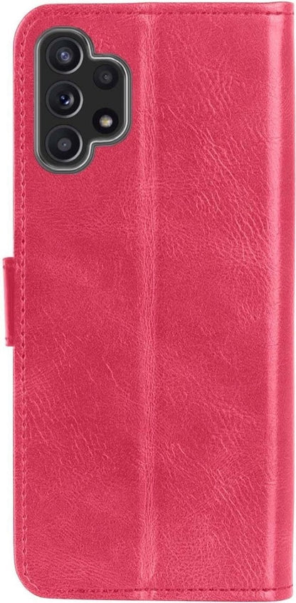 Forterra Samsung A32 4G Hoesje Bookcase Cover met Kaarthouder - Donkerroze