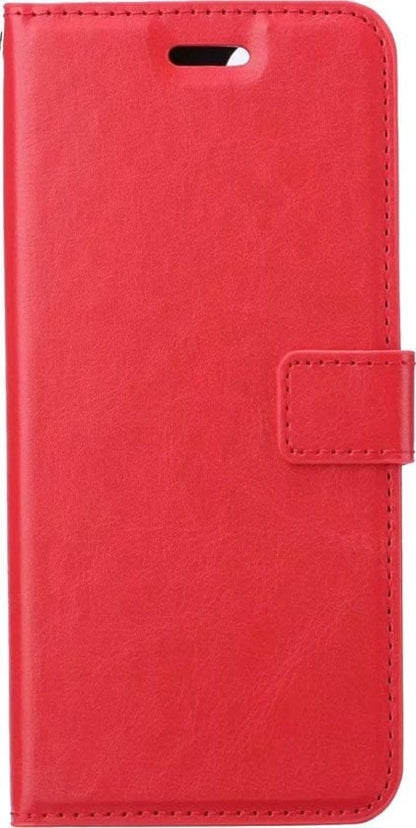 Forterra Samsung A22 4G Hoesje Bookcase Cover met Kaarthouder - Rood