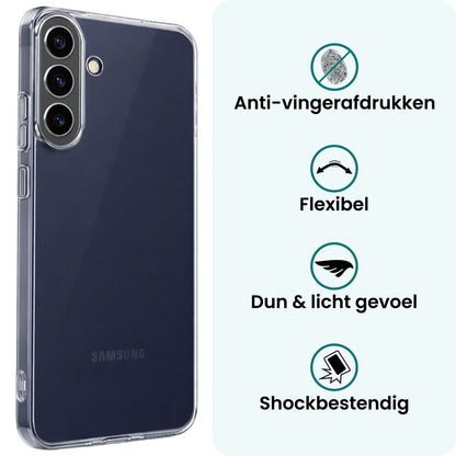 Forterra Samsung A37 Hoesje Siliconen Backcover Lichtgewicht - Transparant