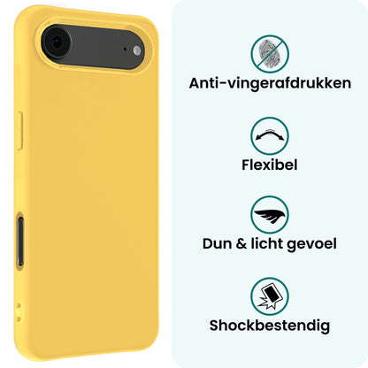 Forterra iPhone Air Hoesje Siliconen Backcover Lichtgewicht - Geel