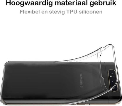 Forterra Samsung A90 Hoesje Siliconen Backcover Lichtgewicht - Transparant