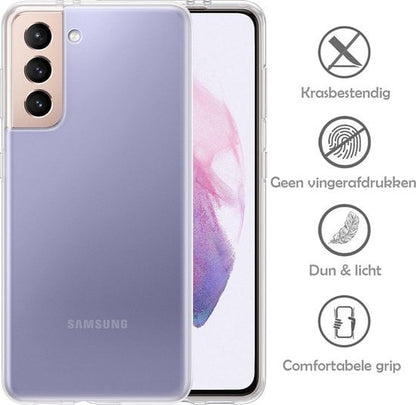 Forterra Samsung S21 Plus Hoesje Siliconen Backcover Lichtgewicht - Transparant