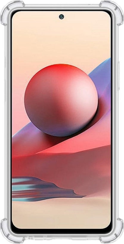 Forterra Xiaomi Redmi Note 10S Hoesje Shockproof Backcover Siliconen - Transparant