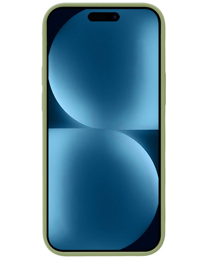 Forterra iPhone 15 Hoesje Siliconen Backcover Lichtgewicht - Groen