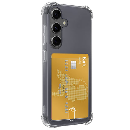 Forterra Samsung A55 Hoesje Kaarthouder Backcover Shockproof - Transparant