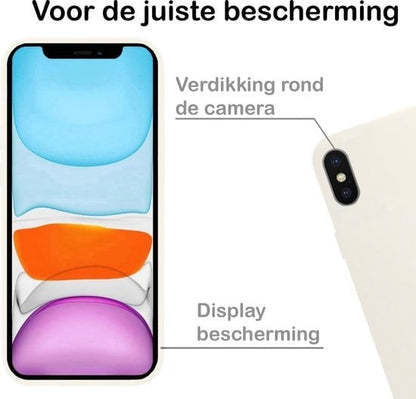 Forterra iPhone X Hoesje Siliconen Backcover Lichtgewicht - Wit