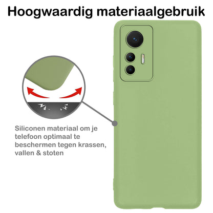 Forterra Xiaomi 12 Lite Hoesje Siliconen Backcover Lichtgewicht - Groen
